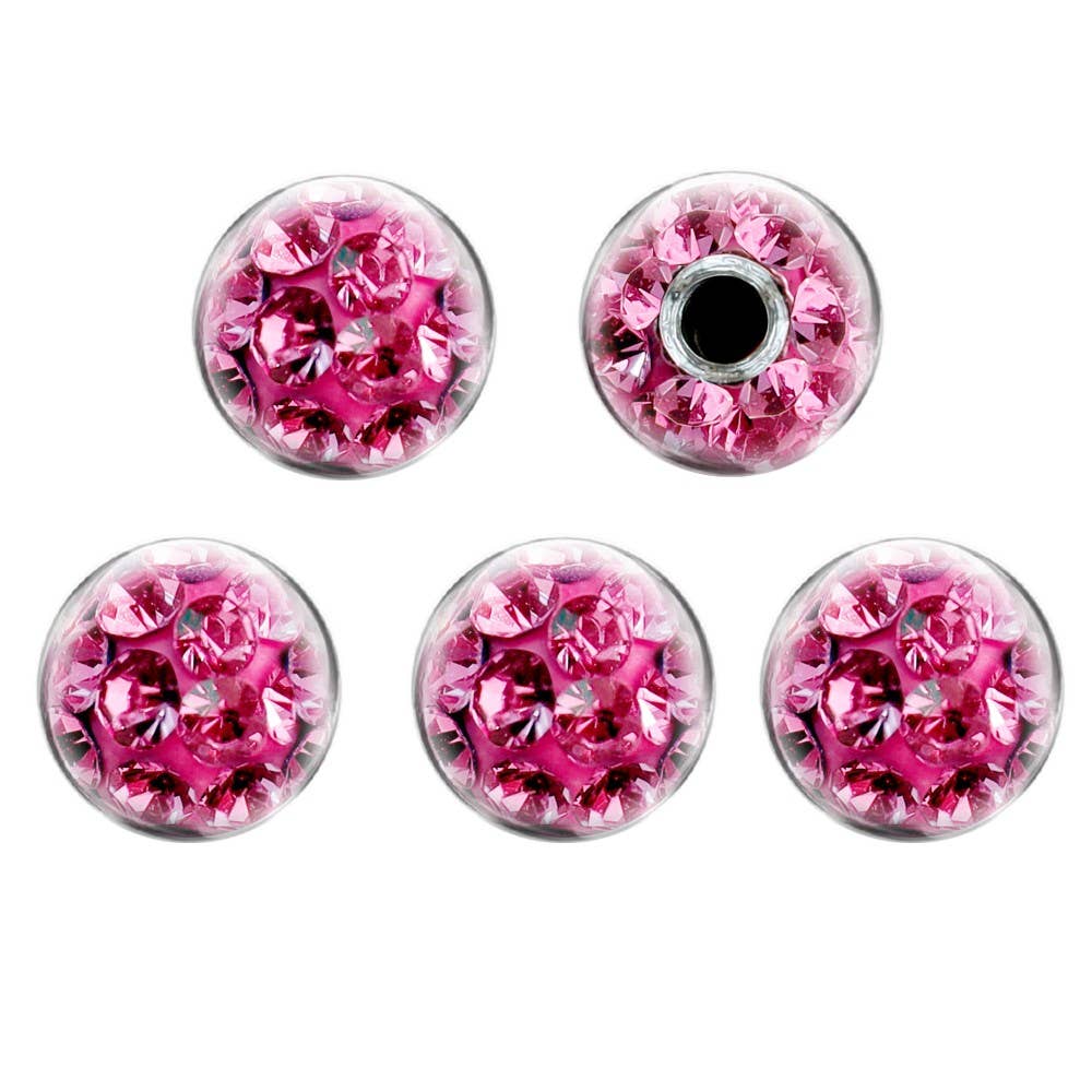 Bodytrend - Venta al por mayor Piercings de labios - BOLAS ROSCADAS SHAMBALLA DE 18 G (1,0 MM) CON REVESTIMIENTO DE PLÁSTICO EPOXI6