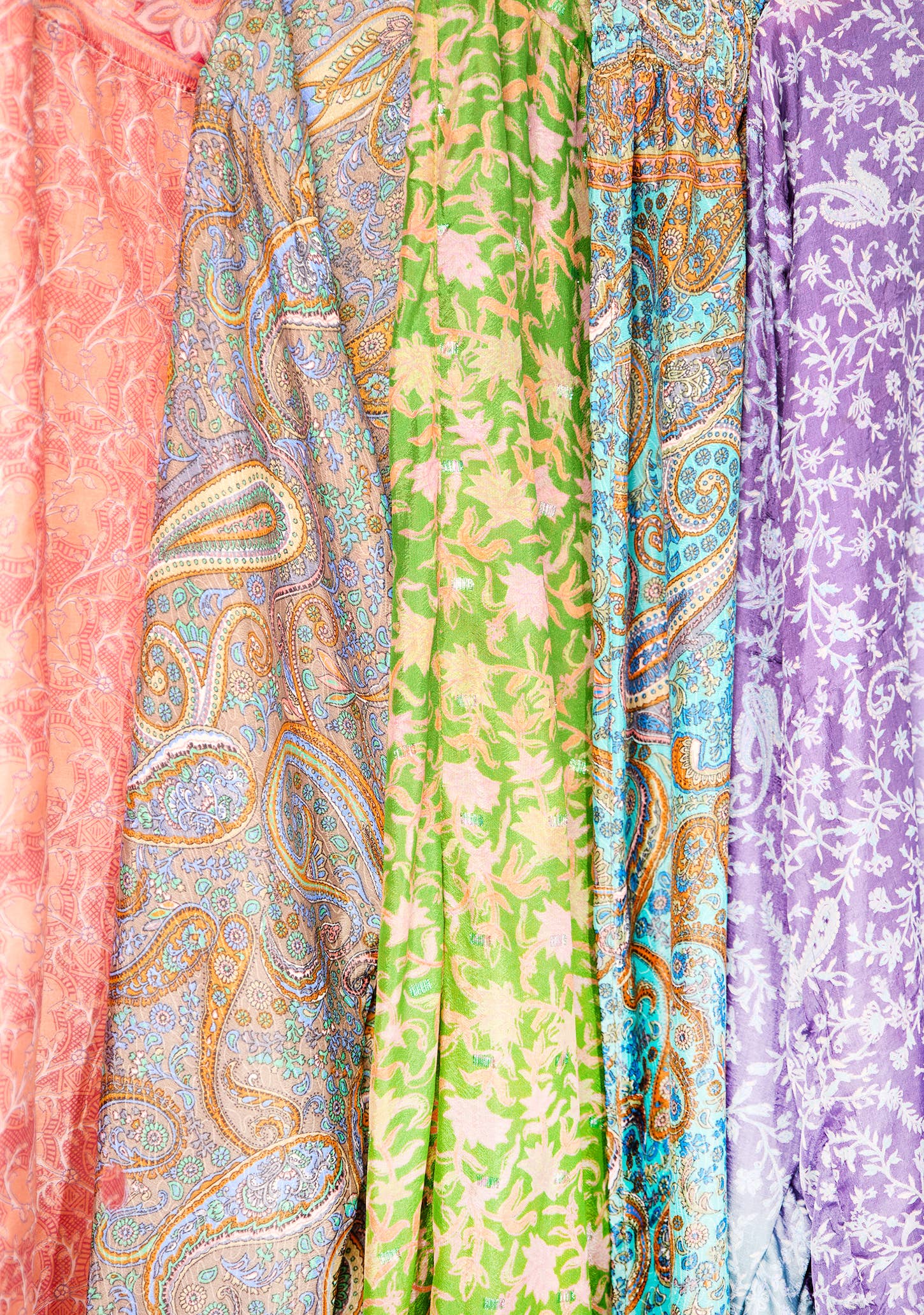 Namaste - Vente Chemise à col boutonné – femme - Chemise oversize à manches longues en sari recyclé3