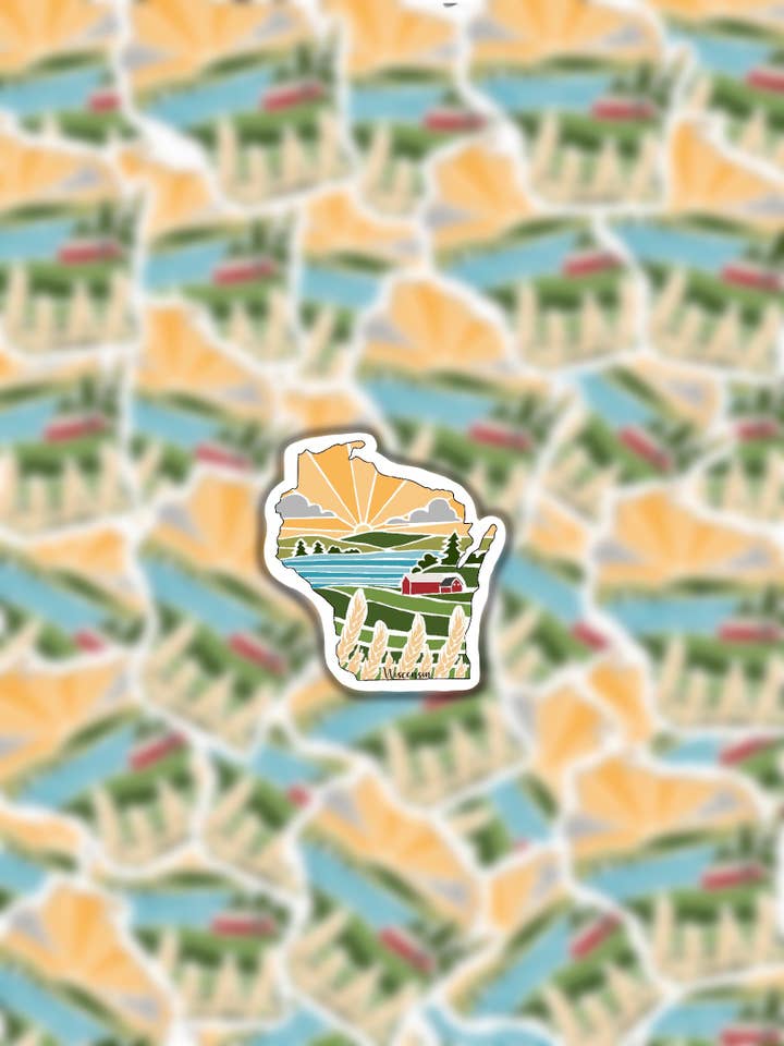 Wisconsin State Sticker for wholesale by CreationsByMaddied