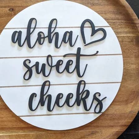 Signe Aloha Sweet Cheeks | Décoration de salon | Décoration d'intérieur | S pour la vente par Prettylittlelaser