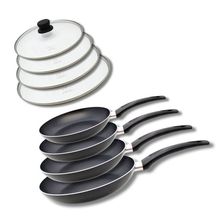 Set of 4 cooking pans and lids for wholesale by Elo
