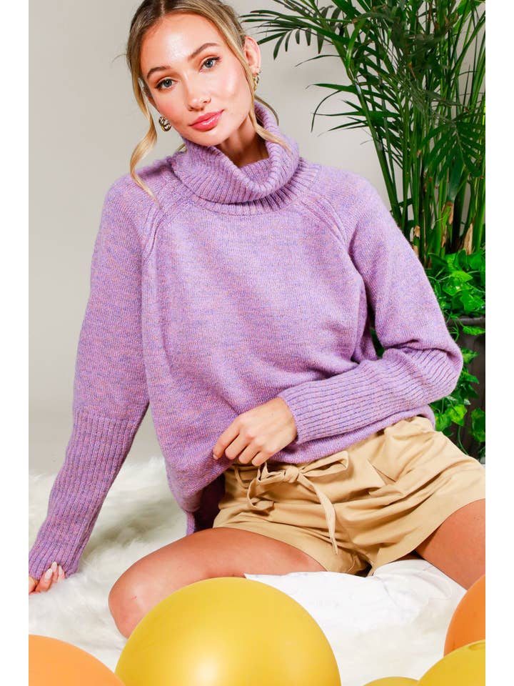 Vine & Love - Wholesale Knit Sweater - Women's - Perfectly Soft Turtle Neck Solid Knitted Sweater VT31723-111