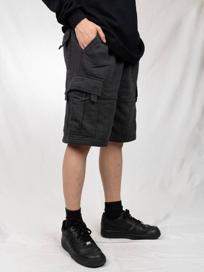 Lime Tree Clothing Inc. - Wholesale Pants – Men's - Men's Heavyweight Fleece Cargo Shorts–Durable & Comfortable7