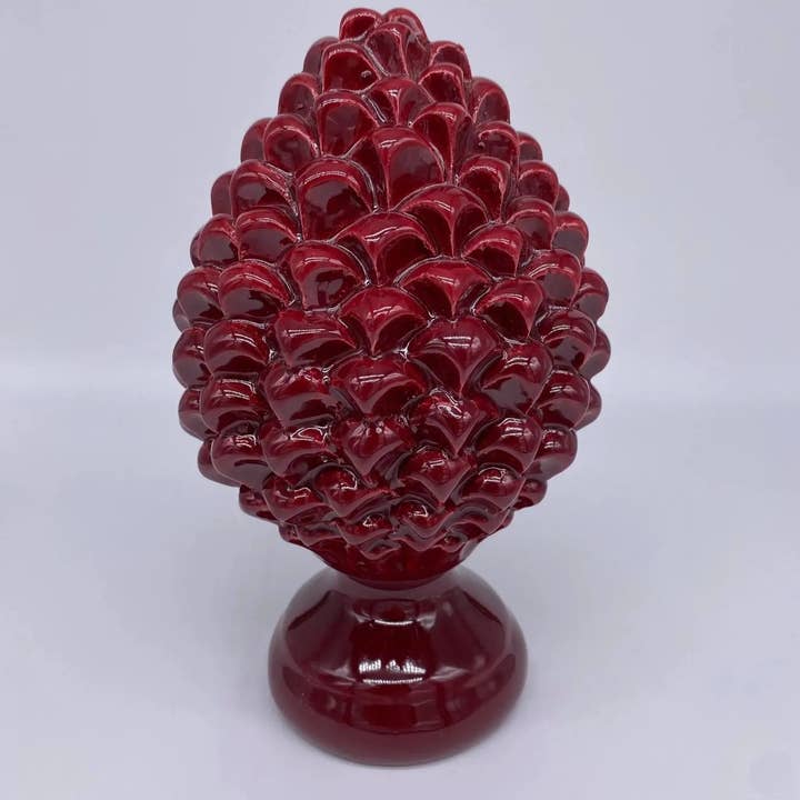 DD Ceramiche Siciliane - Wholesale Decorative Tabletop Object - Caltagirone Ceramic Pinecone cm H.20 Artisan Luis Line13
