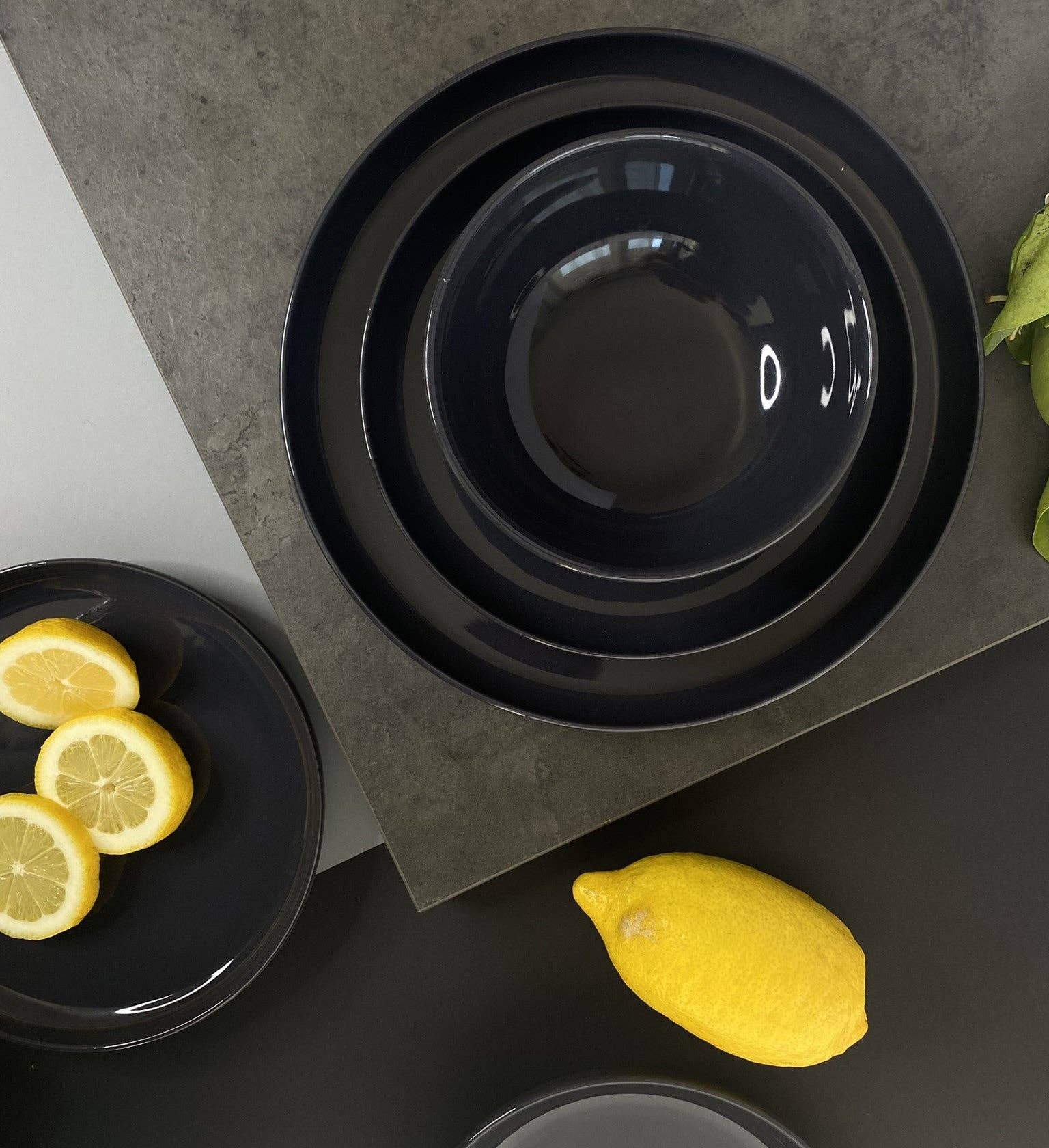 TERREA HOME - Wholesale Dinnerware Set - Elements Fossil Grey Dinnerware Set 18 Pieces2