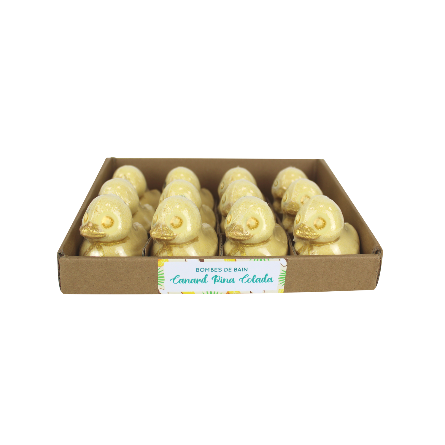 FRENCH TENDANCE - Vente Bombe de bain/poudre effervescente pour le bain - Bombe de bain Canard 100 grs -Senteur Pinacolada2