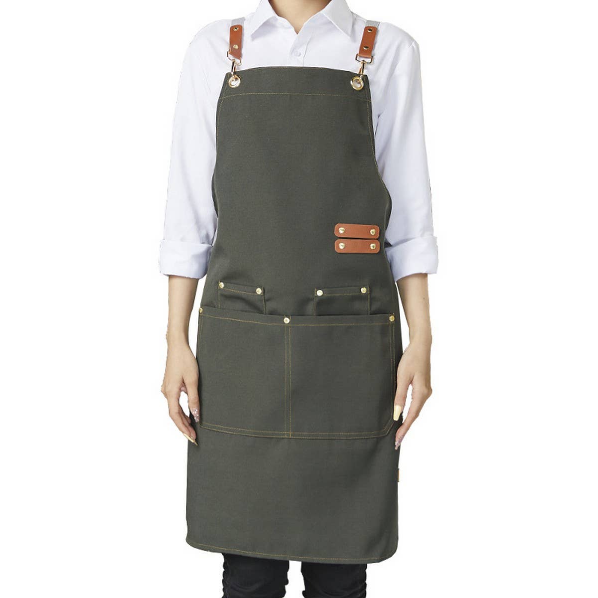 NINEXIS - Wholesale Apron - CWMM1833_Canvas Waterproof Work Apron2