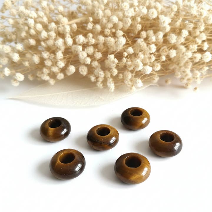 Pendentif Pierre Œil de Tigre - Donut pour la vente par Produtos Namasté