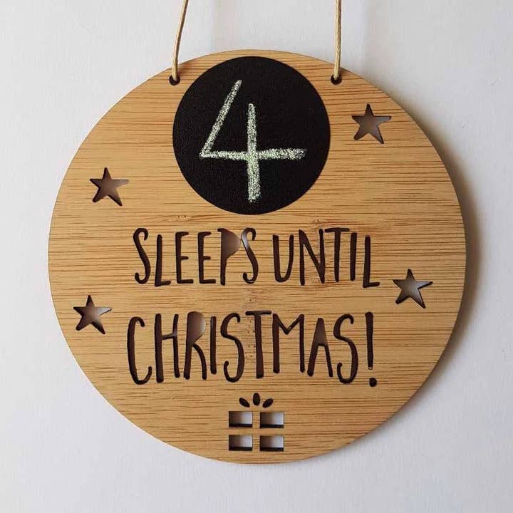 Sleeps until Christmas Countdown for wholesale by Little Birdy Finds