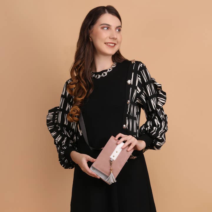 FOXIE - Camila Small Crossbody Bag in Nude for wholesale by Vaan & Co.