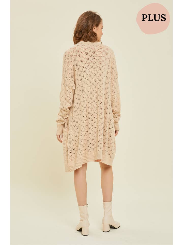 Heyson - Wholesale Cardigan - Women's - ESW1068P SOFT OPEN-FRONT SWEATER CARDIGAN