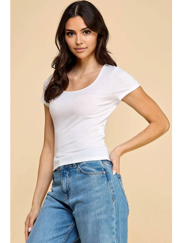 MIO WHOLESALE – Großhandel T-Shirt – Damen – JRUN01 RIPPEN-RUNDHALS-TOP13