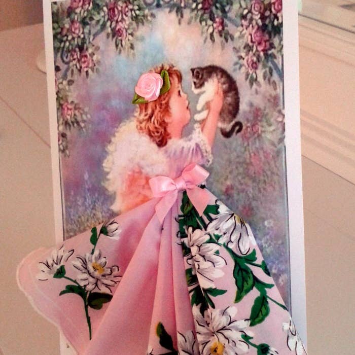 MOMENTS IN THYME - Wholesale Everyday Greeting Card - My Little Angel Keepsake Hanky Card