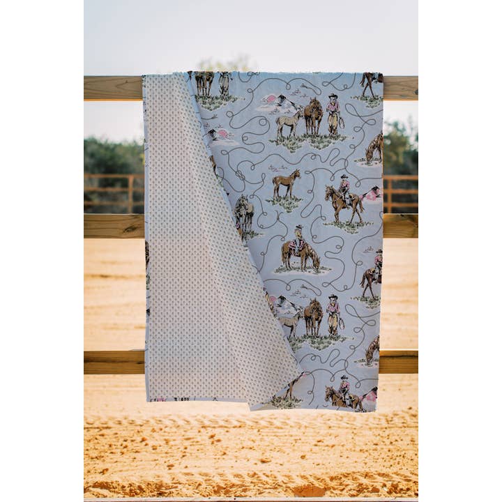 Sierra Cowgirl Blue Quilt for wholesale by Ida Mae Home