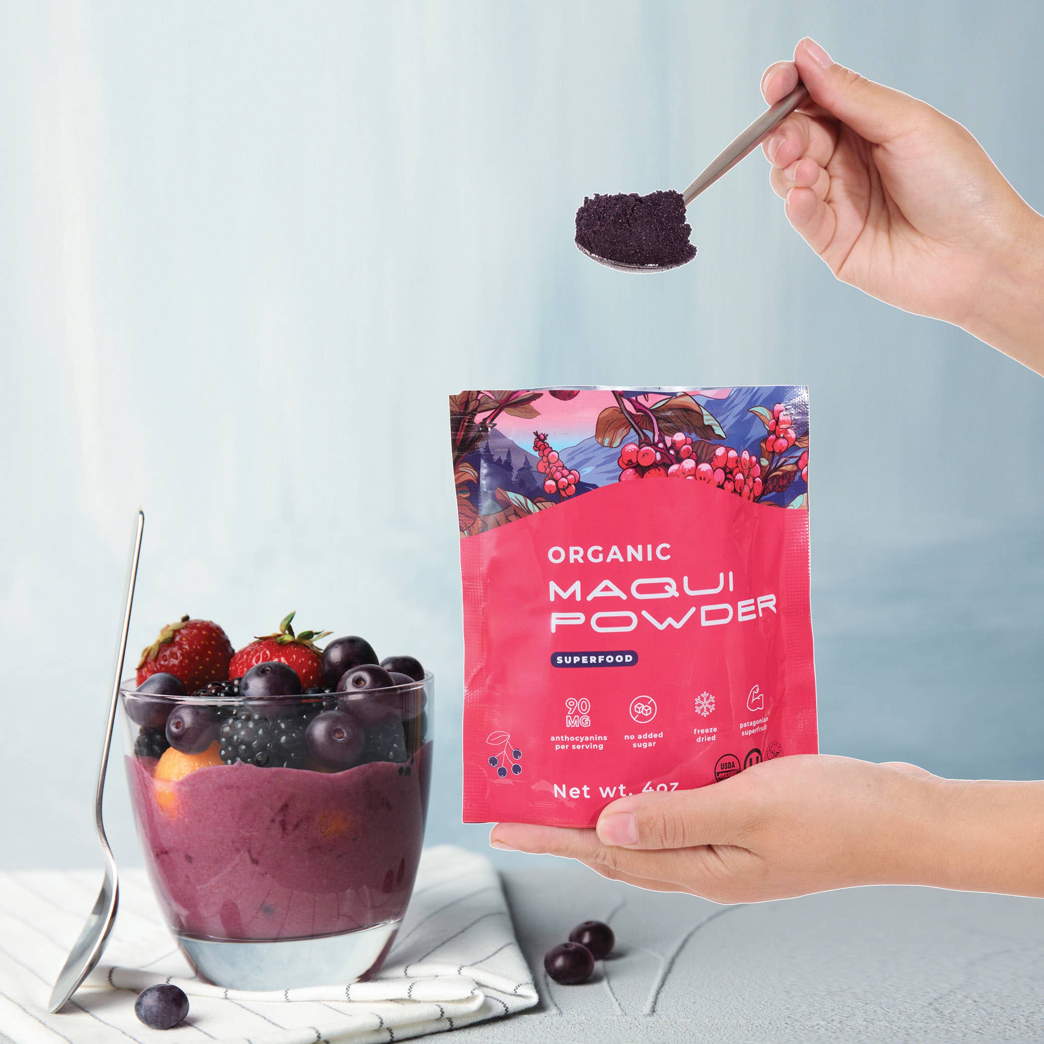 Think Distributors - Wholesale Protein/Superfood Powder - Gourmanity Organic Maqui Powder 4oz4