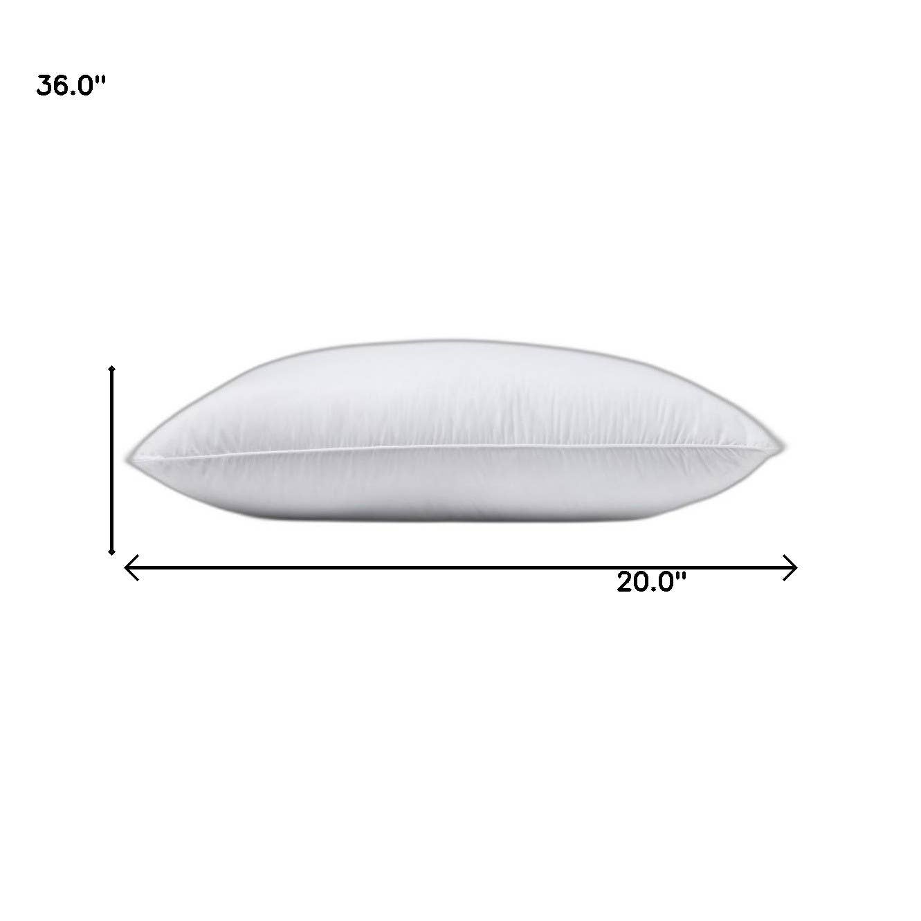 HomeRoots - Wholesale Bedding Pillow - Lux Sateen Down Alternative King Size Firm Pillow3