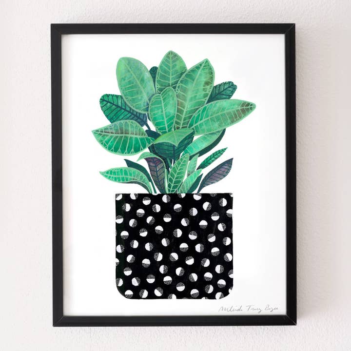 Halve maan kamerplant print voor wholesale door Party Mouse Studio