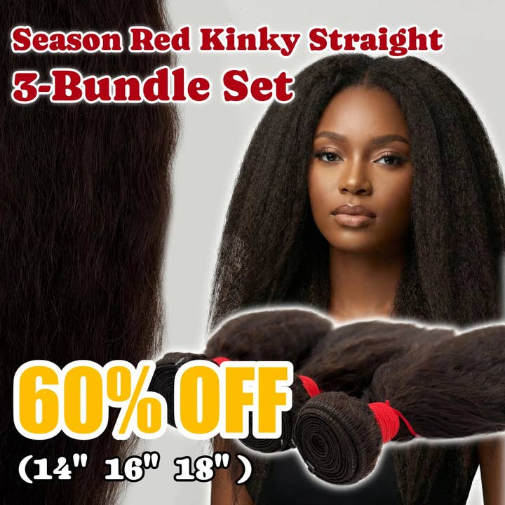 KIWI® Season Red Kinky Straight 3-Bundle Set (Natural/2#) for wholesale by FULLY RIGHT ON BEAUTY LLC