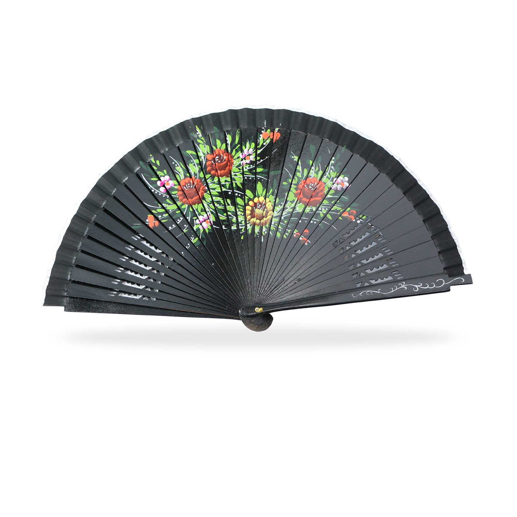 Cuatrogotas - Vente Éventails pliants en papier/festifs - Éventail en bois peint à la main, recto verso3