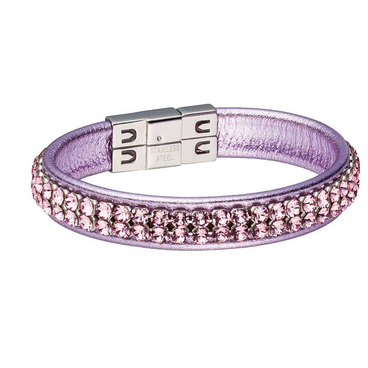Leren armband „Mesh” single rose voor wholesale door Crocus