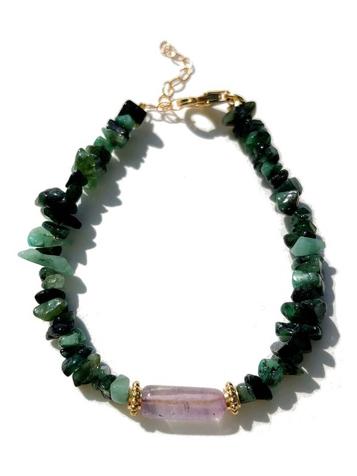 Bracciale smeraldo Happy Stones per la vendita all'ingrosso da parte di Holi Editions