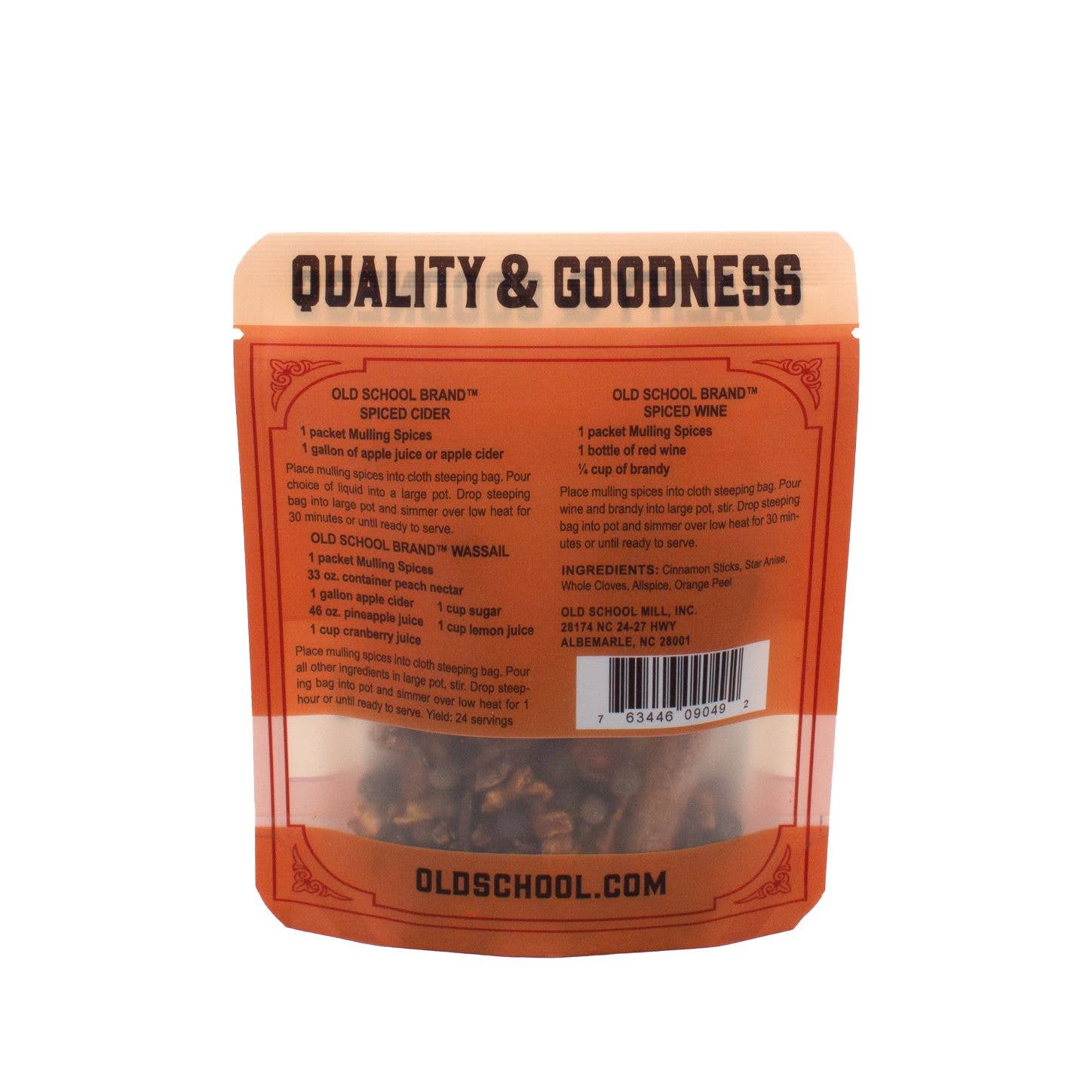 Old School Brand™ - Vente Épices pour vin chaud - Paquet d'épices Mulling2