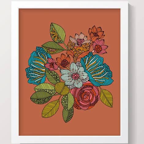 Impression artistique de fleurs 8x10 sur papier cartonné mat pour la vente par Valentina Harper