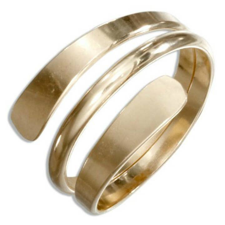 CALIFORNIA TOE RINGS - Wholesale Band/Stacked Ring - Thumb Ring, Gold Thumb Ring, Coil, Bypass, Adjustable, Wrap Around, Polished, 14k Gold Filled, Thumb Rings For Women