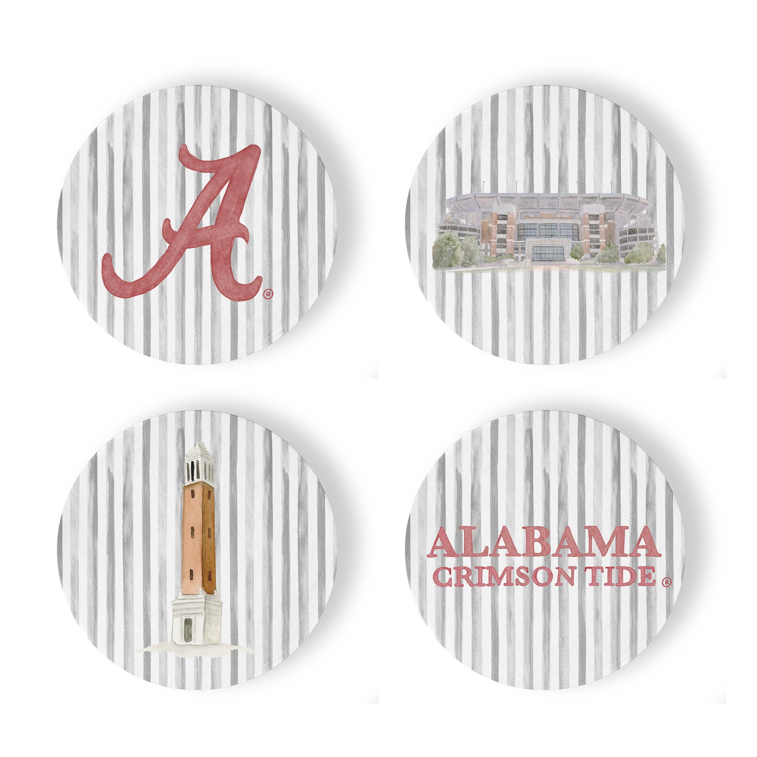 Gracefully Made Art - Wholesale Coasters - Ceramic Alabama Striped Coasters5