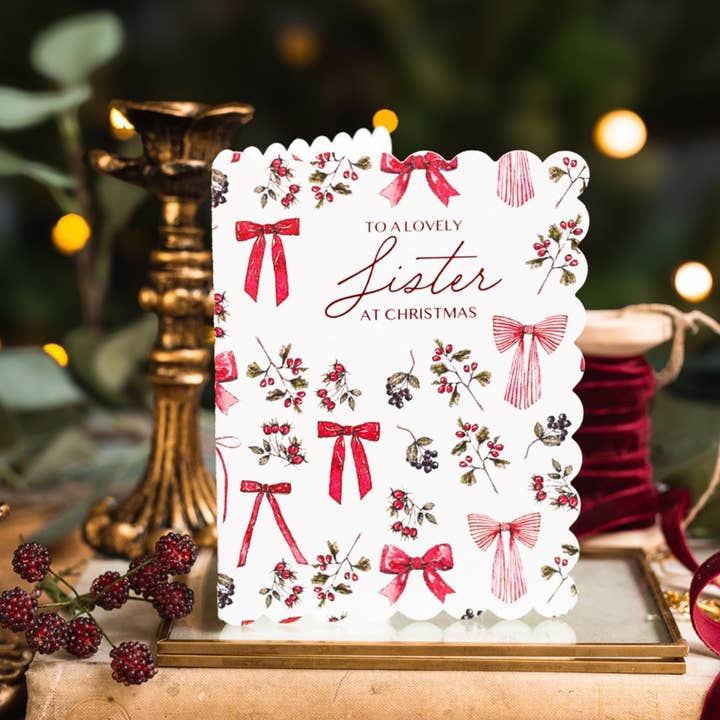 To a Lovely Sister Card (Cello-Free) for wholesale by Toasted Crumpet