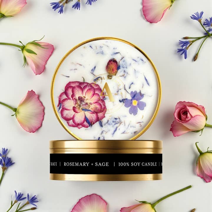 Bougie bohème - Romarin et sauge pour la vente par Artful Scents