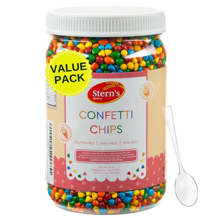 Stern’s Rainbow Candy Coated Chocolate Chips - 10 Per Case for wholesale by Stern's Online