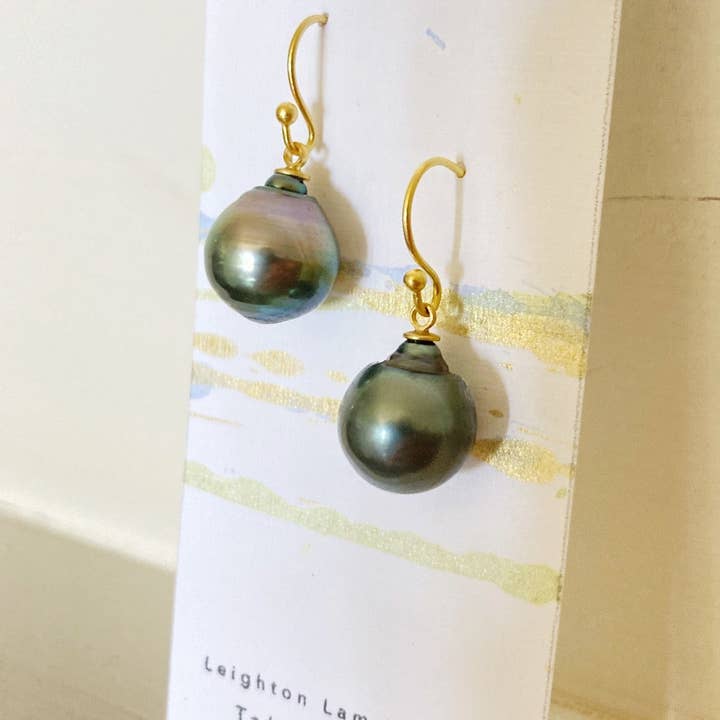 Leighton Lam Designs - Wholesale Dangle Earrings - Tahitian Pearl Earrings