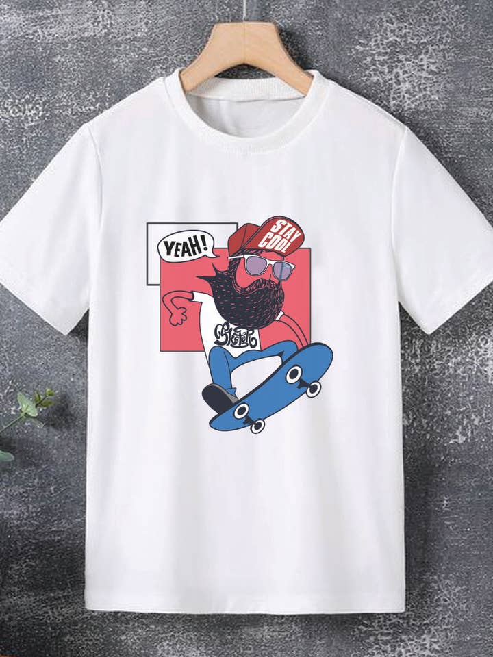 L1028 - STAY COOL graphic tee for wholesale by KNOCK ON THE STYLE