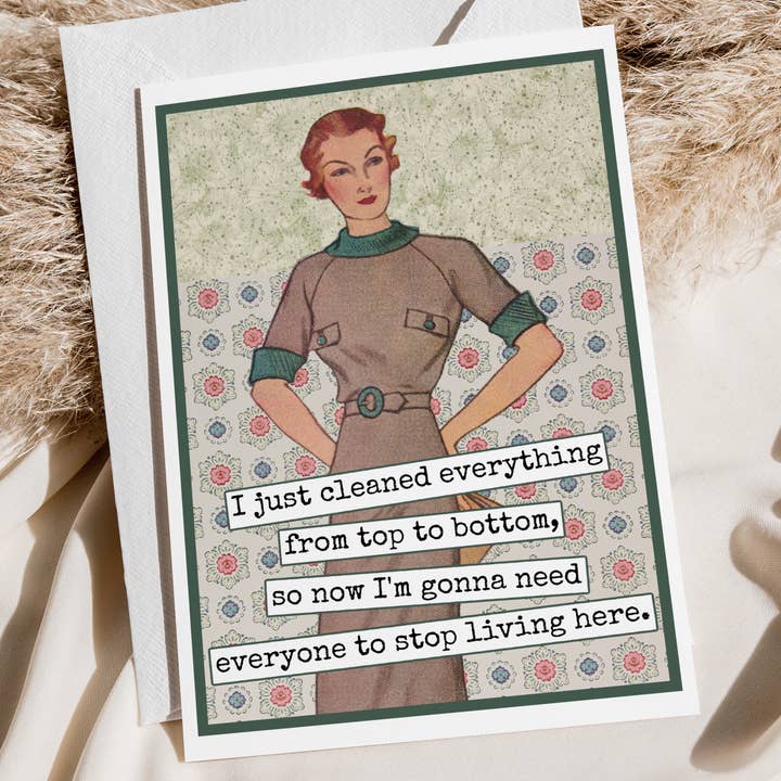 Greeting Card. Stop Living Here. Mother's Day. Mom. Funny. for wholesale by Raven's Rest Studio