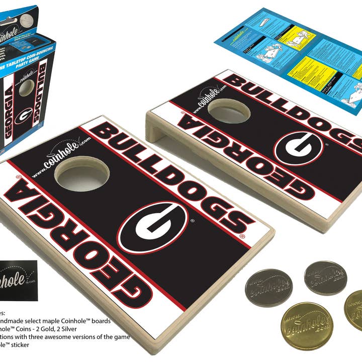 University of Georgia Coinhole® Tabletop Game Set for wholesale by Coinhole