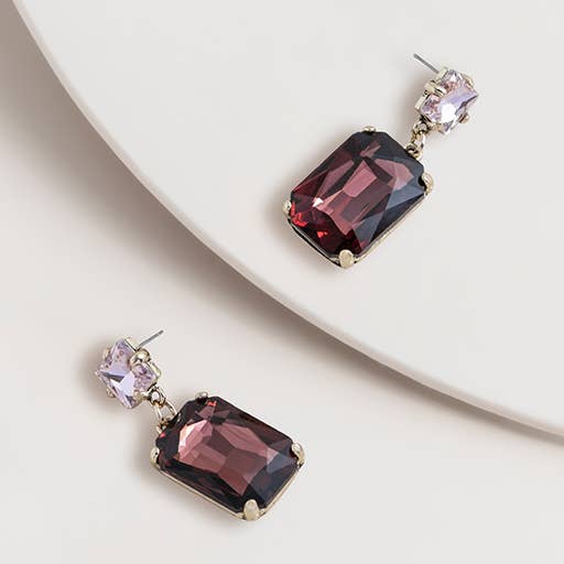 Boucles d'oreilles vintage à deux tons avec gemmes pour la vente par Super Amazing