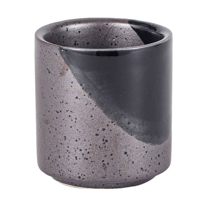 Black Matte Glaze 1.25oz Sake Cup (12/240) for wholesale by Urban Tokyo