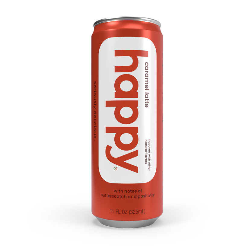 KeHE Distributors, LLC - Vente Café glacé/infusion à froid - Café en canette Happy Cold Brew, Latte Caramel, 11oz0