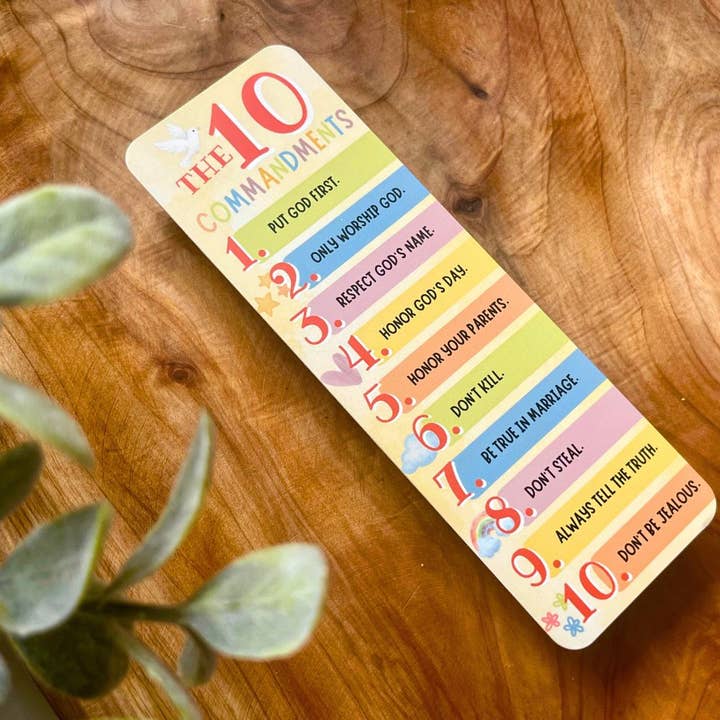 Marcador de los 10 Mandamientos para Niños para venta al por mayor de Raising Faith Prints