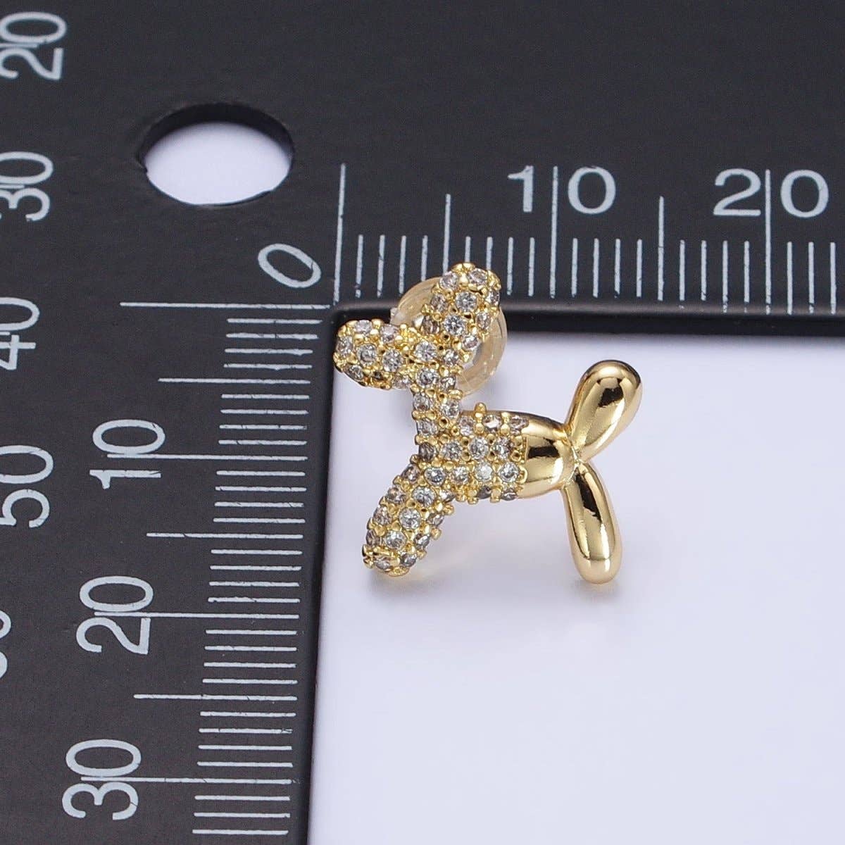 Aim Eternal - Wholesale Stud/Post Earrings - Gold, Silver Dog Balloon Bubble Animal Micro Paved CZ Stud Earrings | AB560 AB5612
