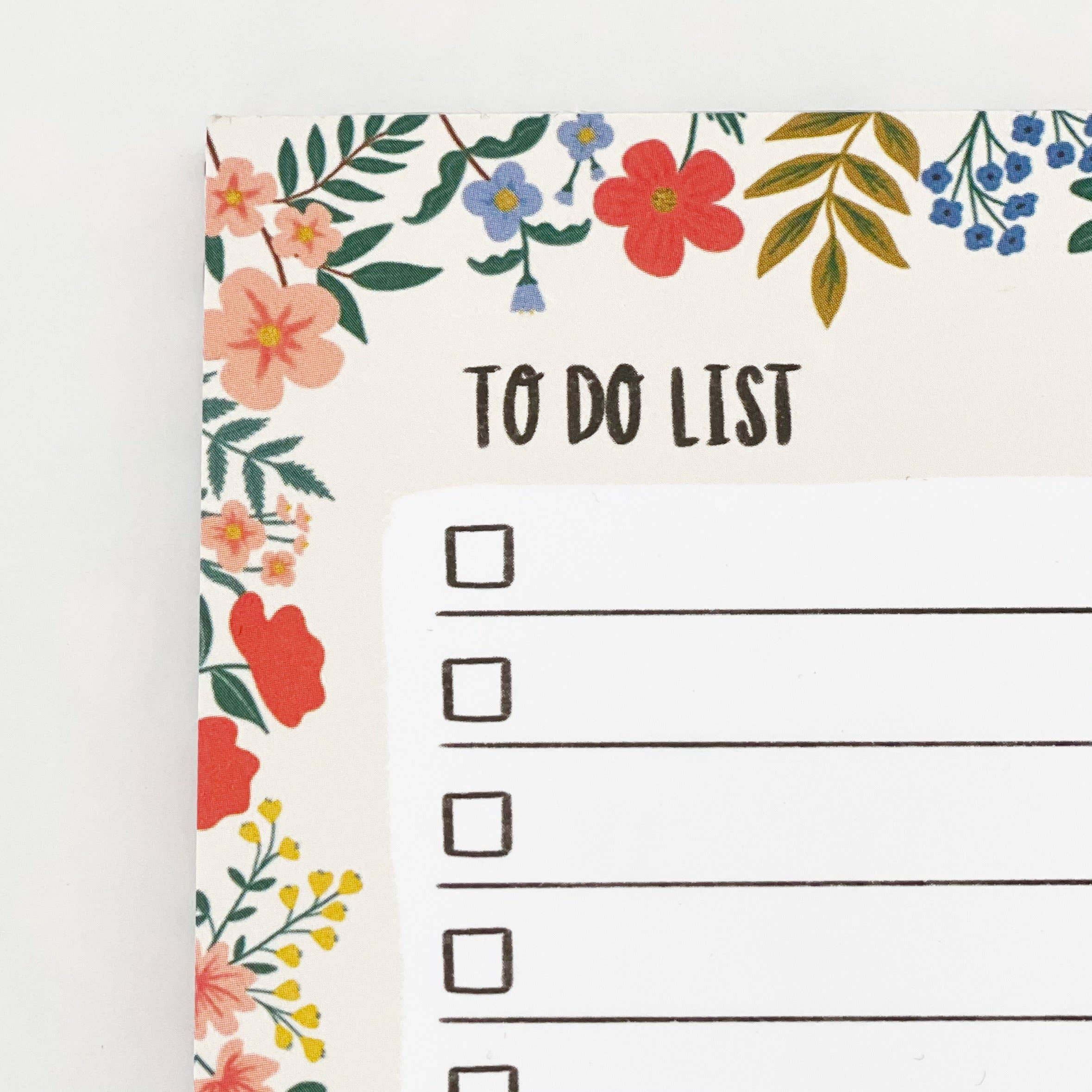 Lomond Paper Co – wholesale Notepad – FLORAL To Do List - Notepad5