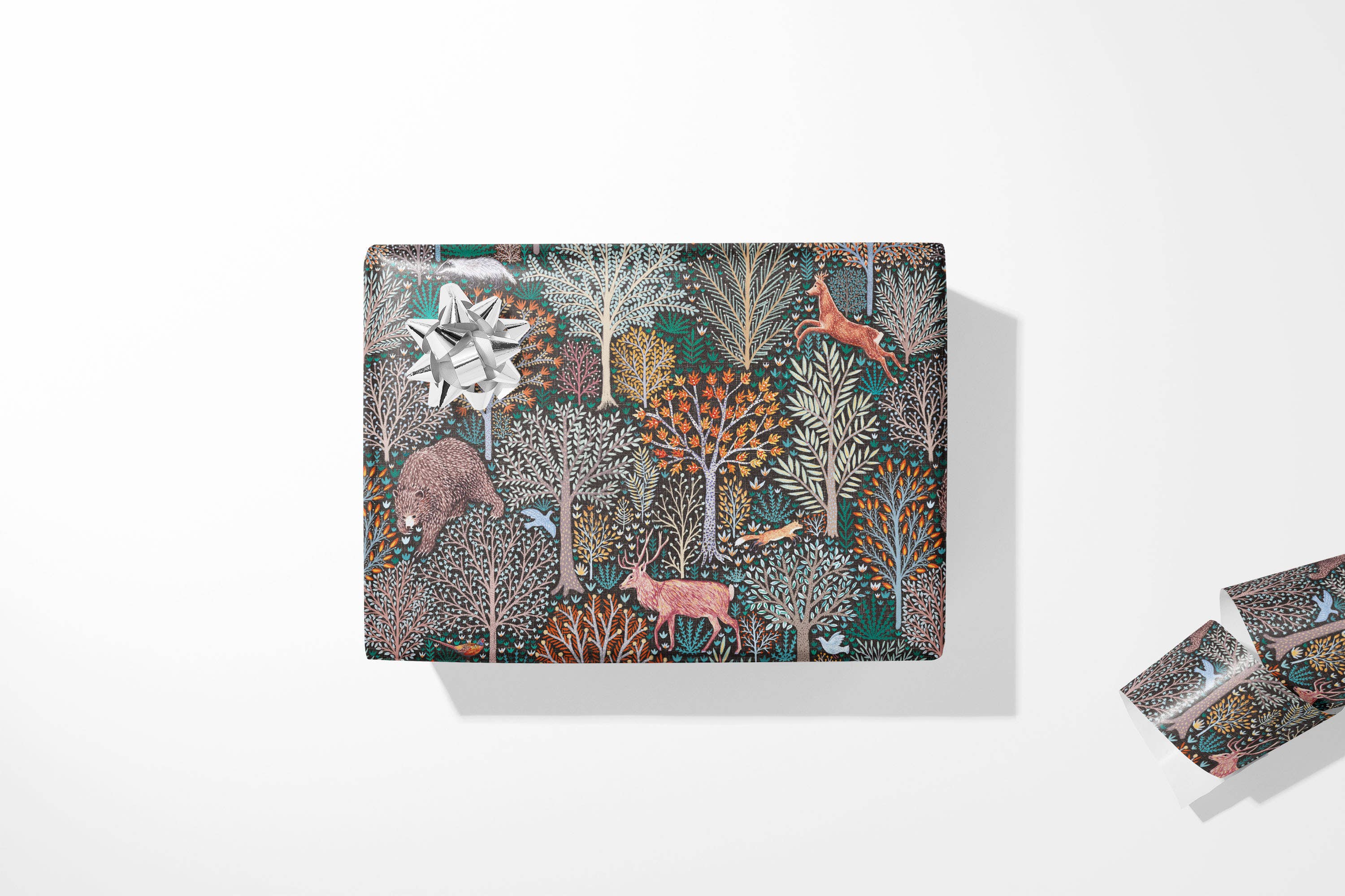 Rebecca Reck Art - Wholesale Flat Wrap - Forest Animals Forest Animals Forest Animals Wrapping Paper5
