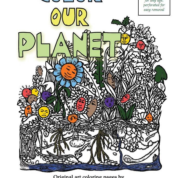 Ricardo Levins Morales Art Studio - Wholesale Coloring & Activity Book - Adult - Color Our Planet - Coloring Booklet