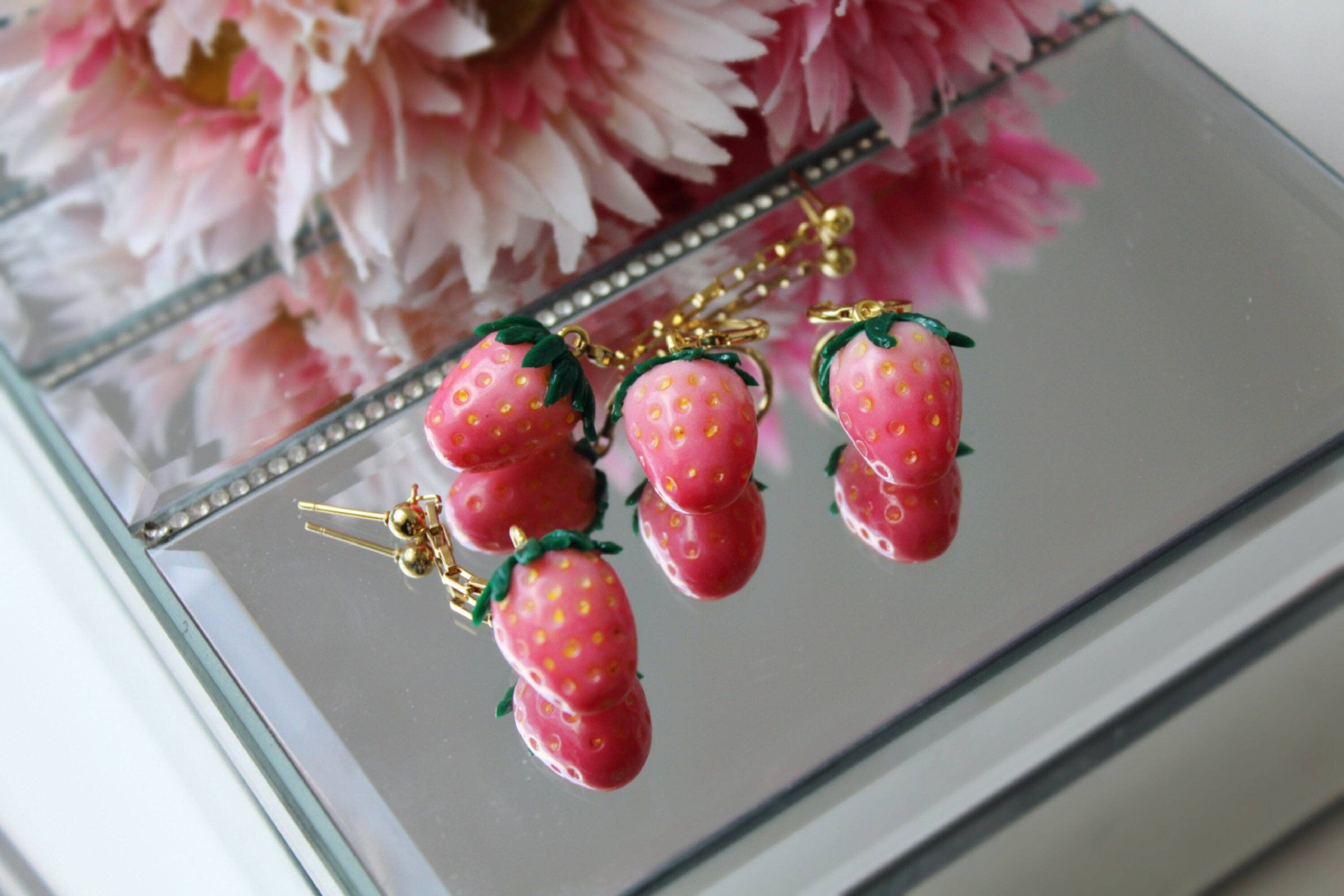 Studio Niani - Wholesale Dangle Earrings - Strawberry Earrings, Dangle Earrings, Valentine's Day Gift3