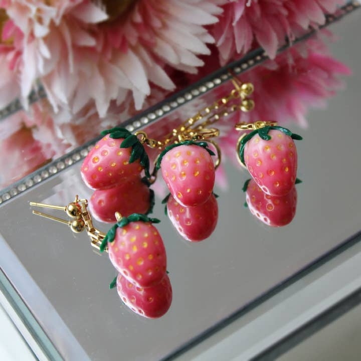 Studio Niani - Wholesale Dangle Earrings - Strawberry Earrings, Dangle Earrings, Valentine's Day Gift3