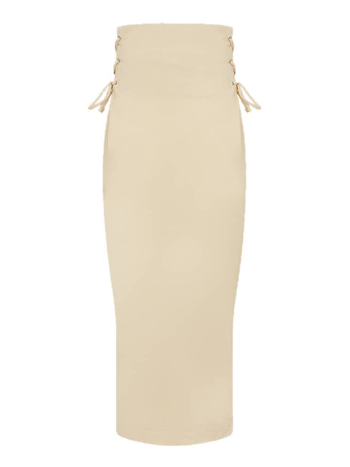 Nude High Waisted Pencil Skirt for wholesale by ANULA