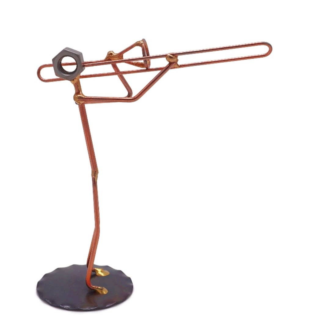 Rock Creek Metal Craft - Wholesale Decorative Tabletop Object - Handcrafted Metal Trombone Tabletop Decor2