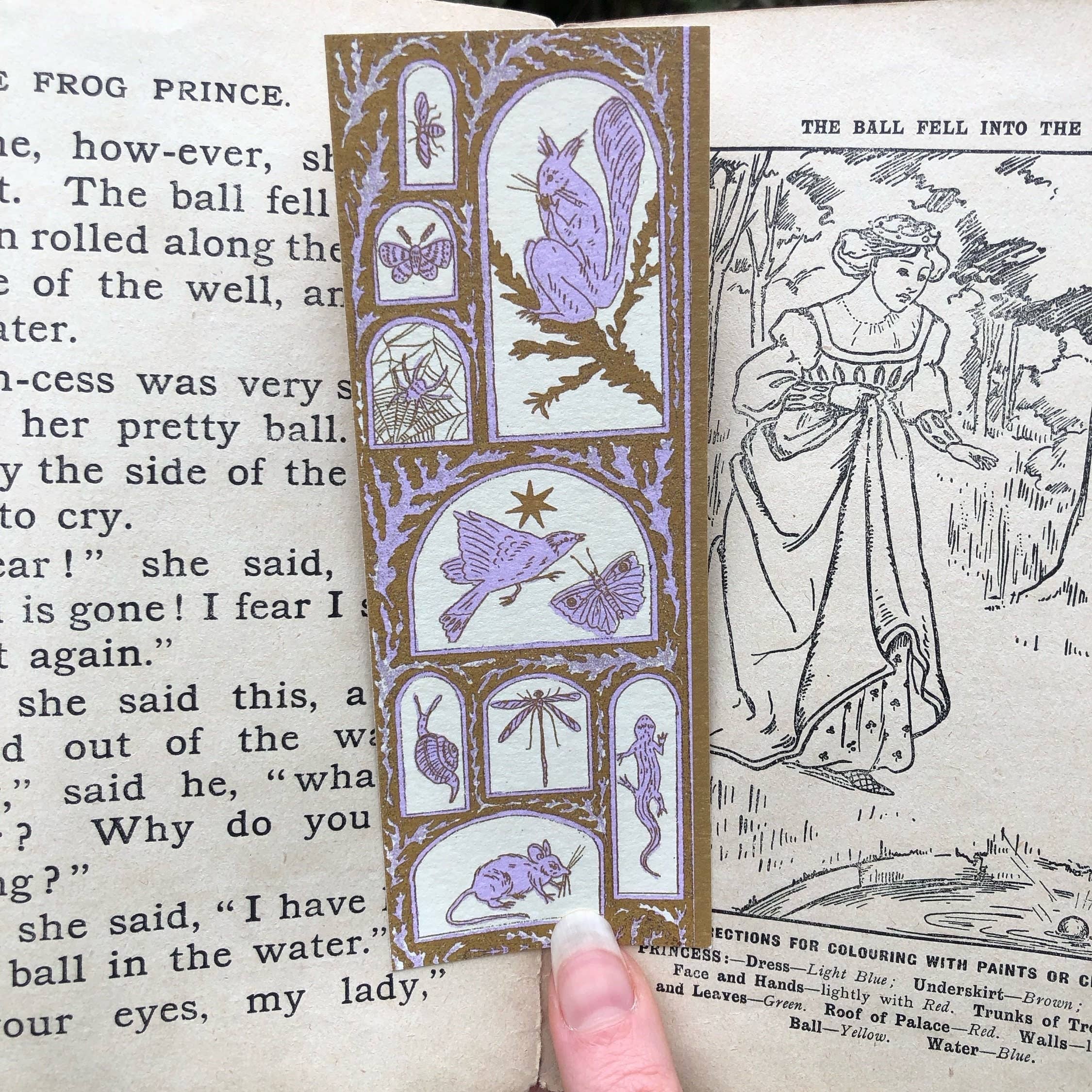 Tulips and Heather - Wholesale Bookmark - Medieval Animals Folklore Bookmark3