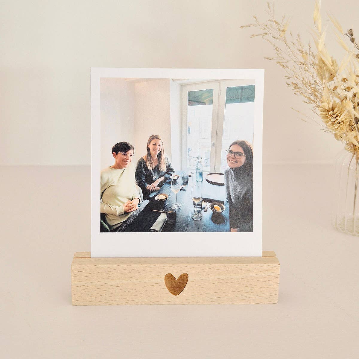 Les Petites Hirondelles - Vente Cadre photo avec pied - Porte carte en bois1